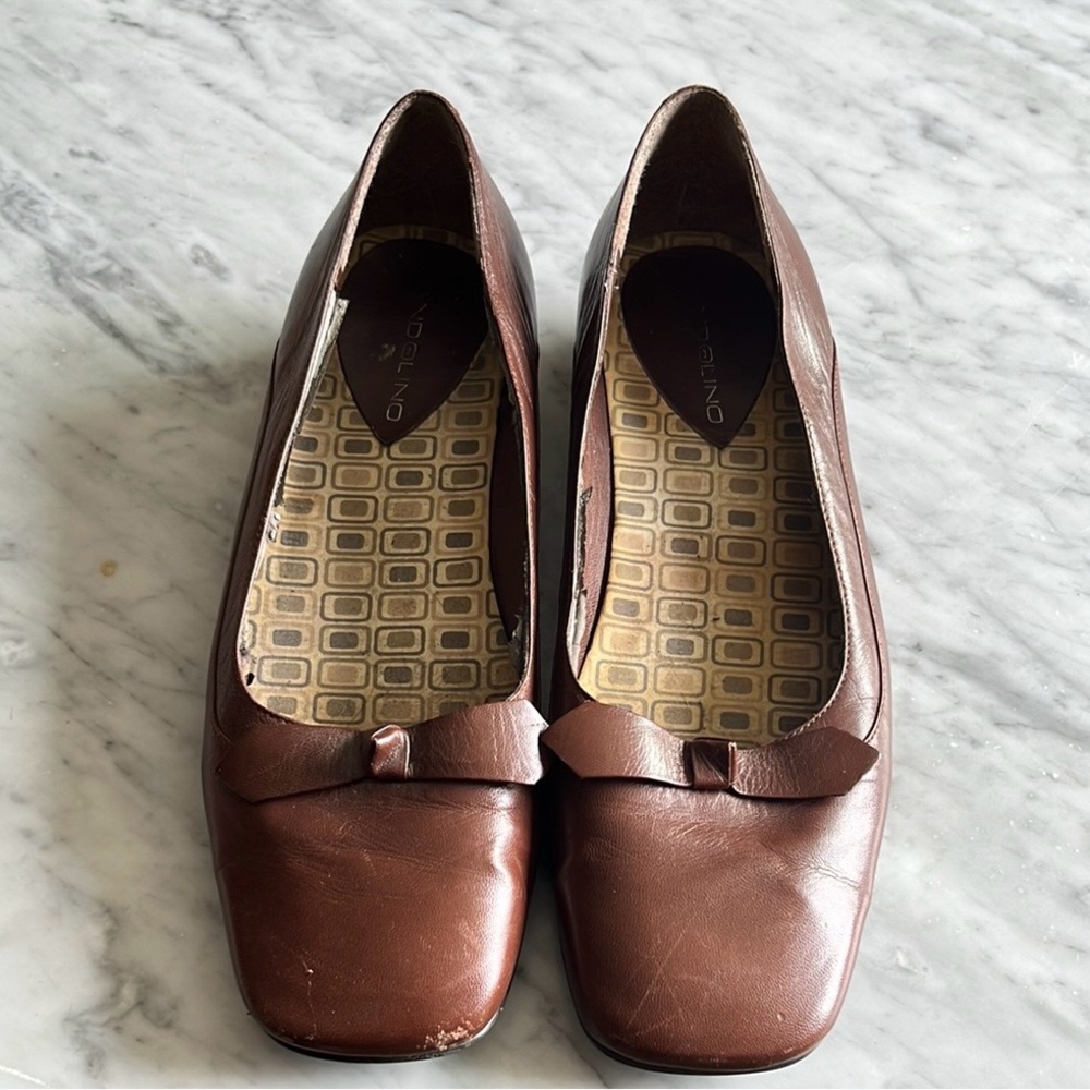 Bandolino Brown Leather Ballet Flat size 8
